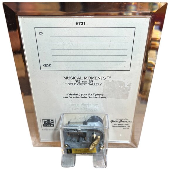 Vtg 1980s MARY ENGELBREIT Acrylic MUSICAL Picture Frame w Happy Birthday Card - Picture 3 of 16